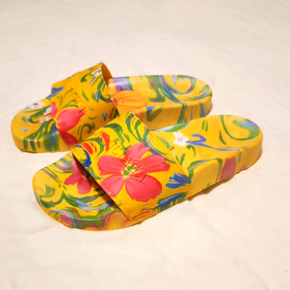 Colorful Balenciaga Slides.  New.  Not Worn.  No Tags Or Box.  Size 6